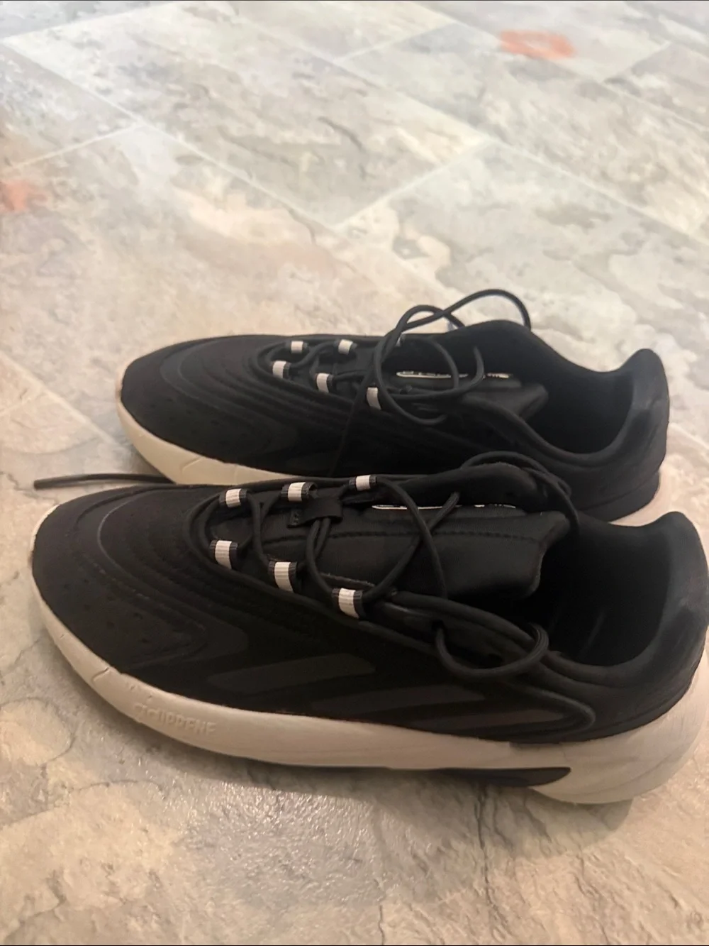 Adidas  Men’s Ozelia Black and White Athletic Sneakers Adiprene
